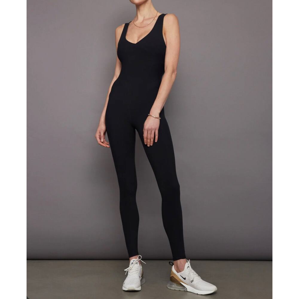 CARBON38 V-Neck Jumpsuit Black XS